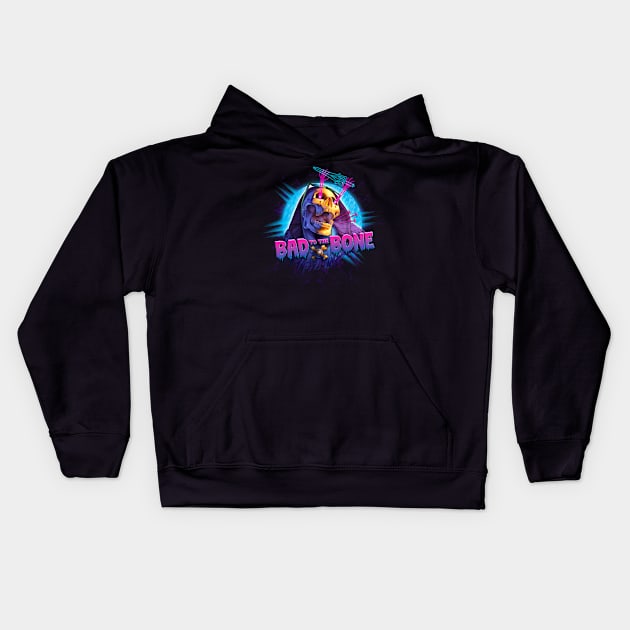 Bad to the Bone Kids Hoodie by RockyDavies